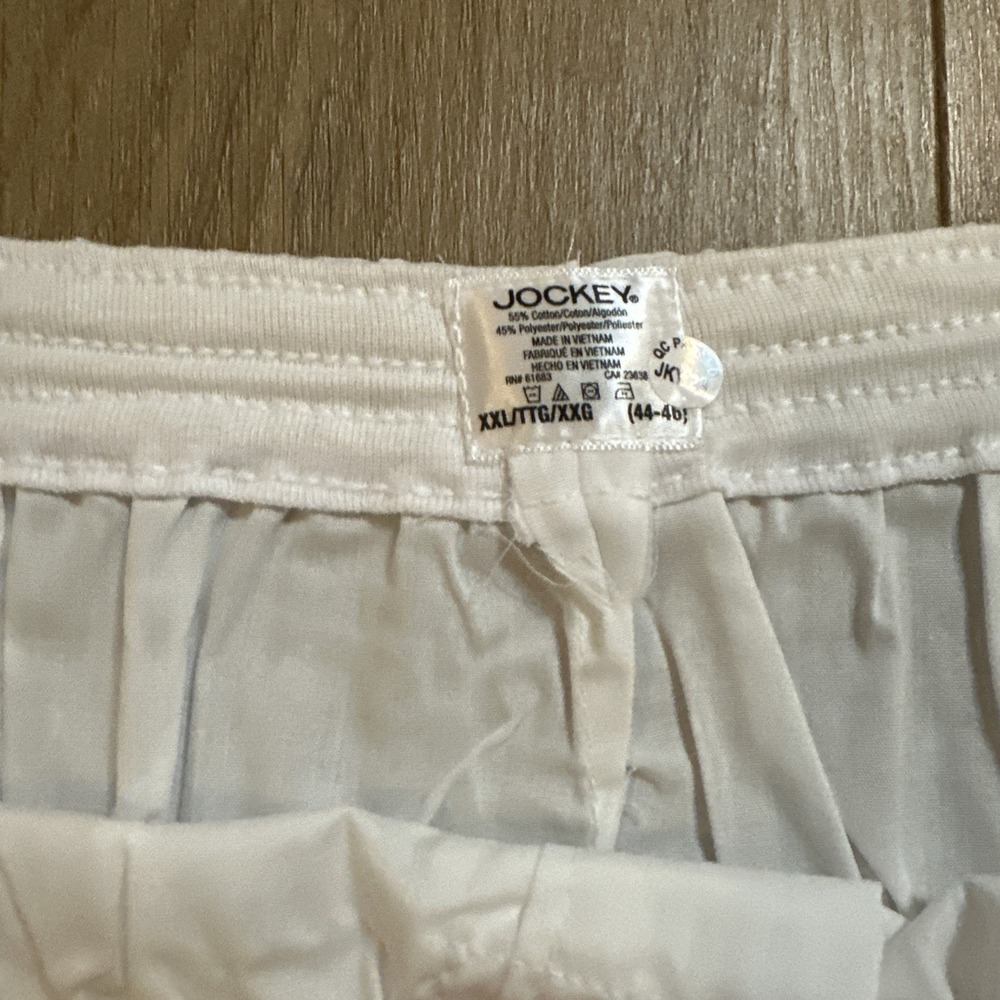 Jockey Men's Boxer Shorts Loungewear Wht/Blue Open Fly XXL (44-46) 2 Pair NWOT - Picture 11 of 11